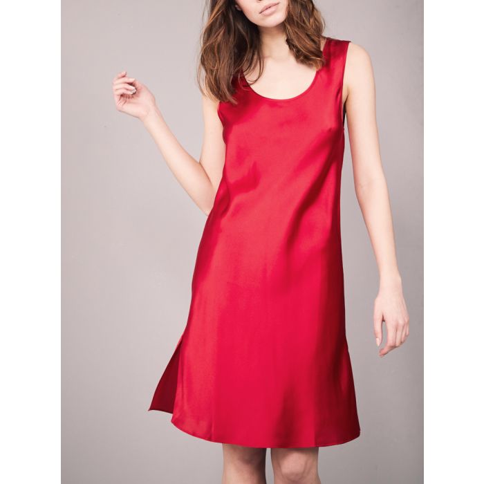 100% Seide Träger-Unterkleid KLASSIK SATIN von Eva B. Bitzer