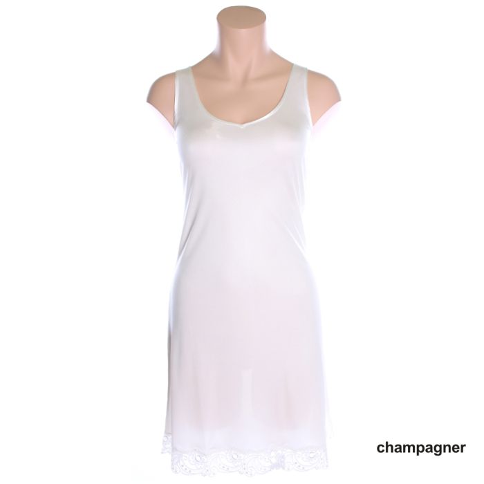 Wirkseide Träger-Unterkleid NEW HAVEN champagner von Nightdreams