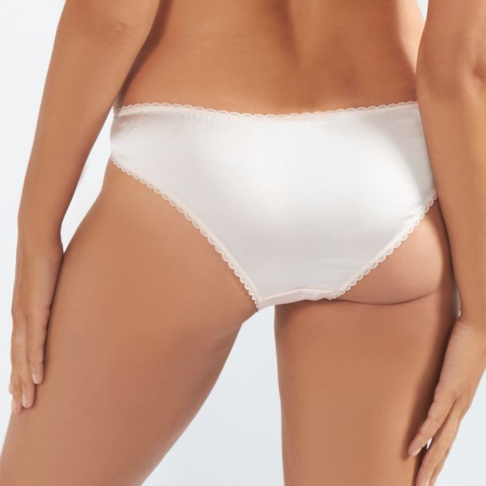 Seidenslip mit Tüll BUBBLES puder-rosé Mimi Holliday