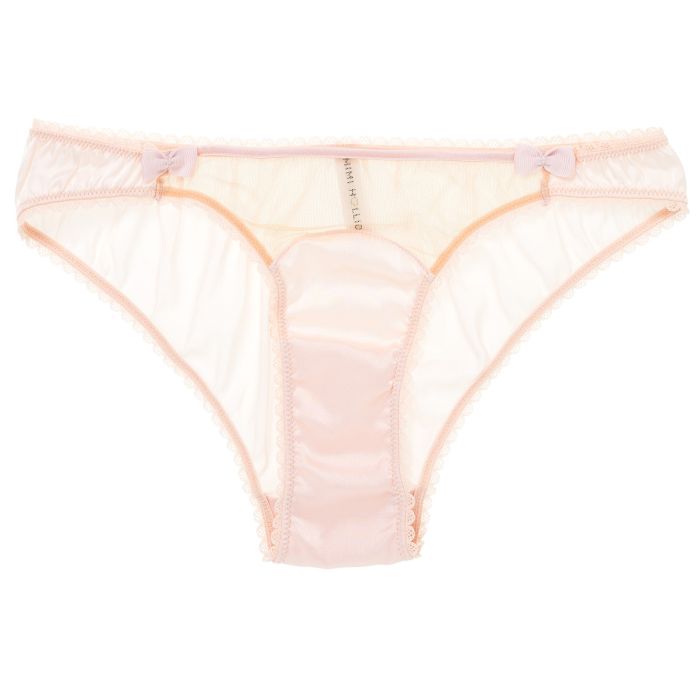 Seidenslip mit Tüll BUBBLES puder-rosé Mimi Holliday