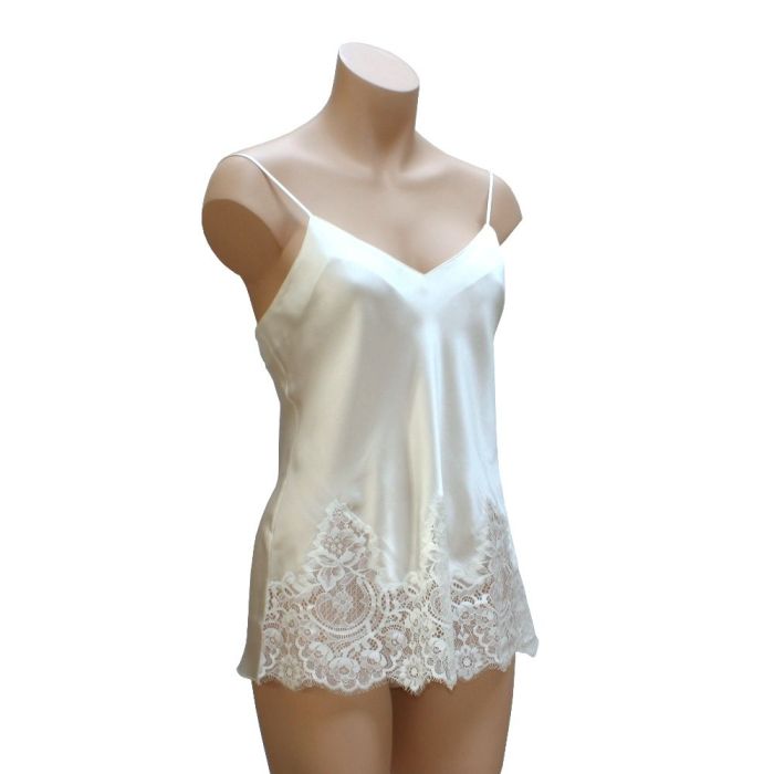 Langes Seidentop TONES LACE aus 100% Seide von Luna di Seta