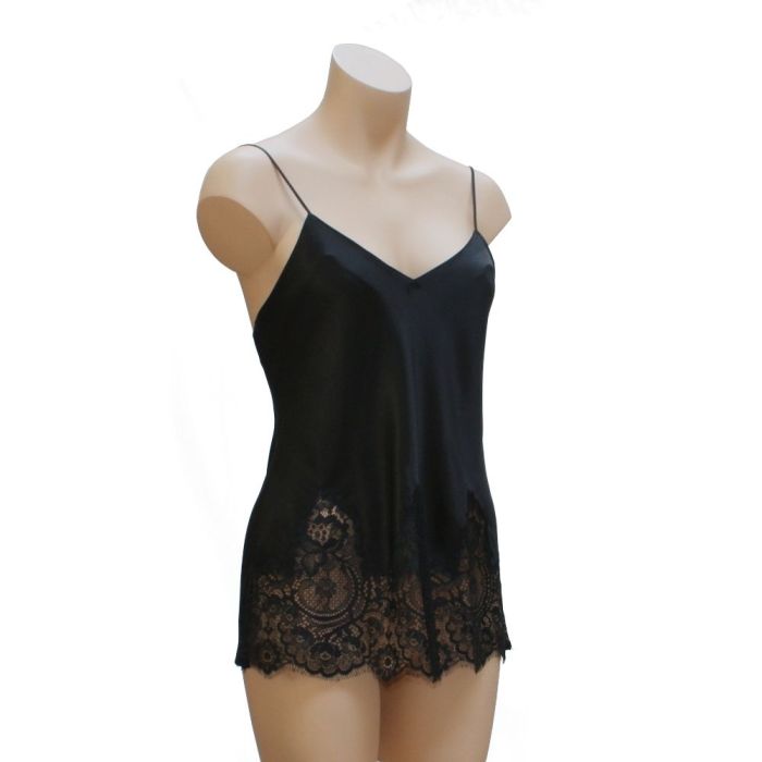 Langes Seidentop TONES LACE aus 100% Seide von Luna di Seta