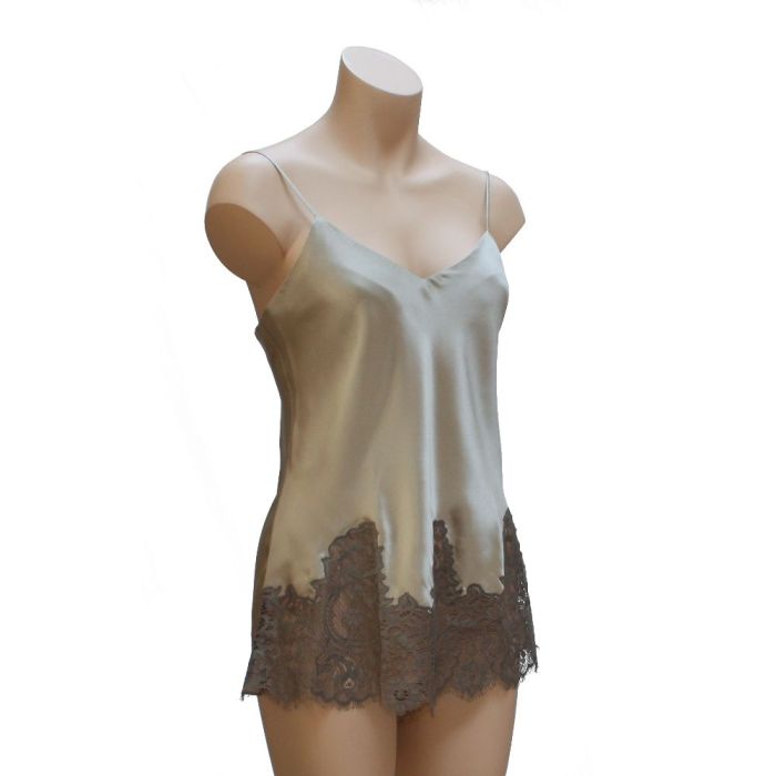 Langes Seidentop TONES LACE aus 100% Seide von Luna di Seta