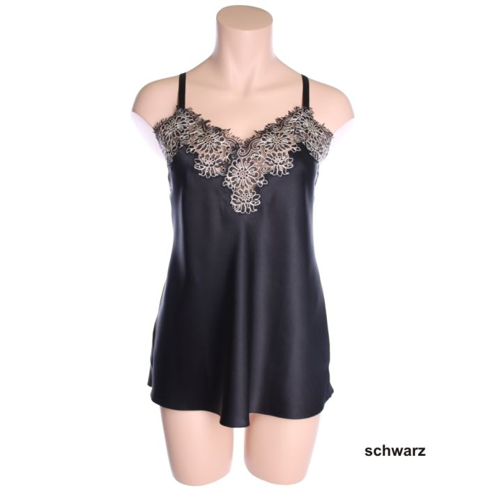Seidentop CHARMING EMBROIDERY aus 100% Seide von Luna di Seta