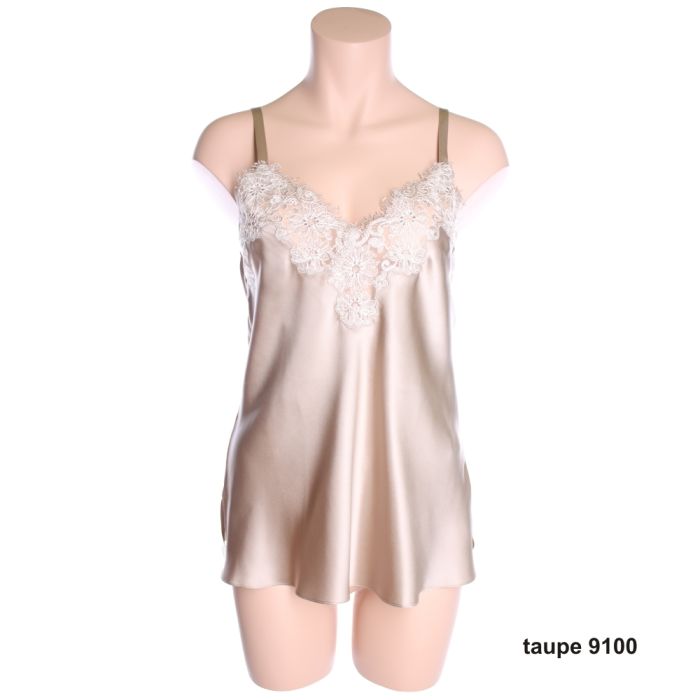 Seidentop CHARMING EMBROIDERY aus 100% Seide von Luna di Seta