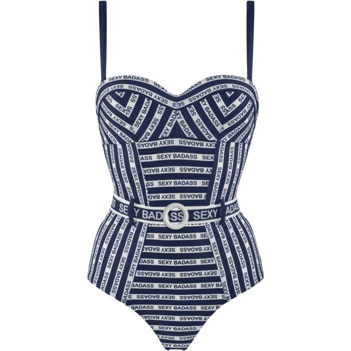 Badeanzug SEXY BADASS blau-weiss von Marlies Dekkers