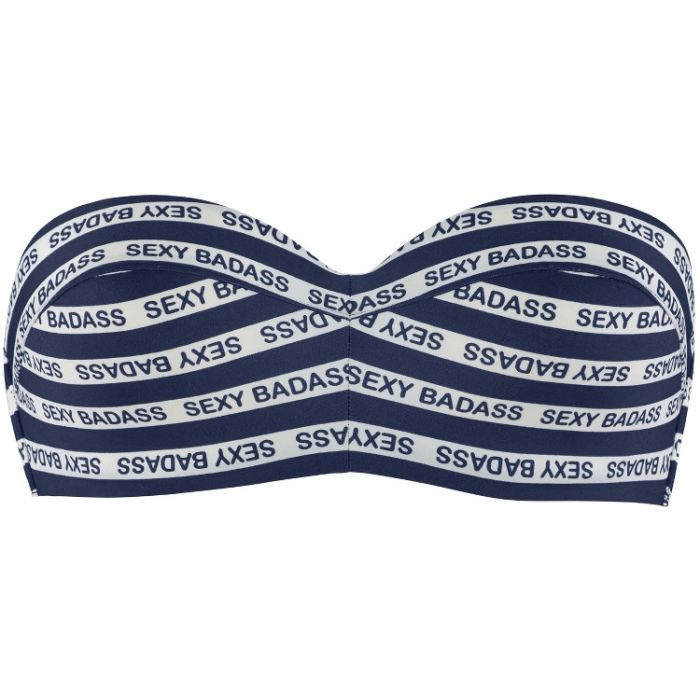 Bandeau Bikini SEXY BADASS blau-weiss 2 tlg. von Marlies Dekkers