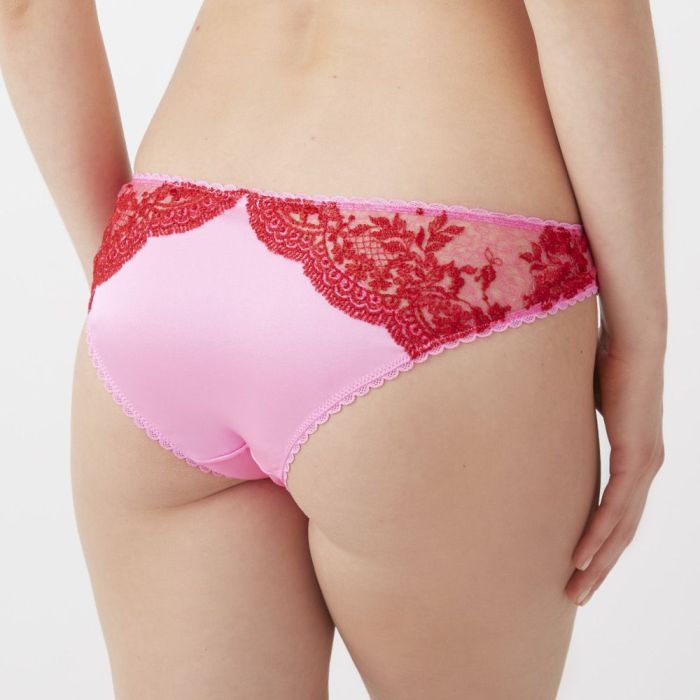 Seide Slip Sexy Knicker CINAMON SUGAR pink-rot Mimi Holliday