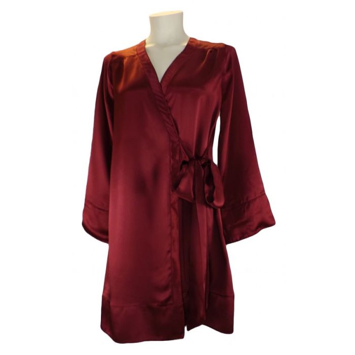 Kurze Seidenrobe SHELL WRAP ROBE von Shell Belle Couture