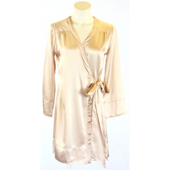 Kurze Seidenrobe SHELL WRAP ROBE von Shell Belle Couture