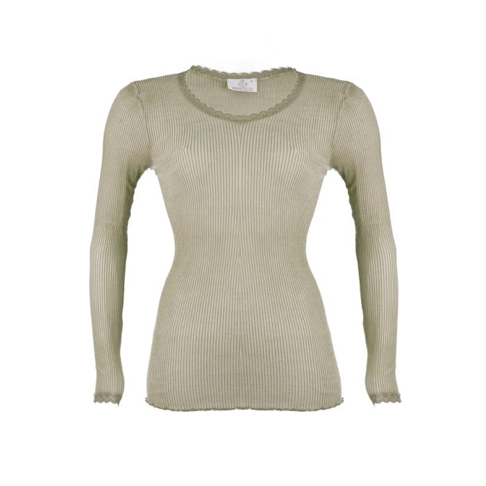Wolle-Seide Langarm Shirt BREEZE M/L gerippt von Madiva Ecofuture®