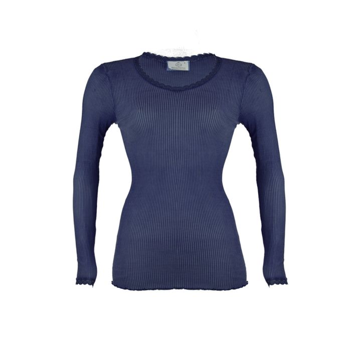 Wolle-Seide Langarm Shirt BREEZE M/L gerippt von Madiva Ecofuture®