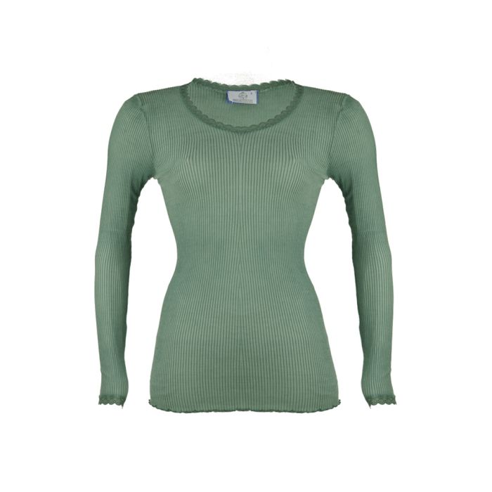 Wolle-Seide Langarm Shirt BREEZE M/L gerippt von Madiva Ecofuture®