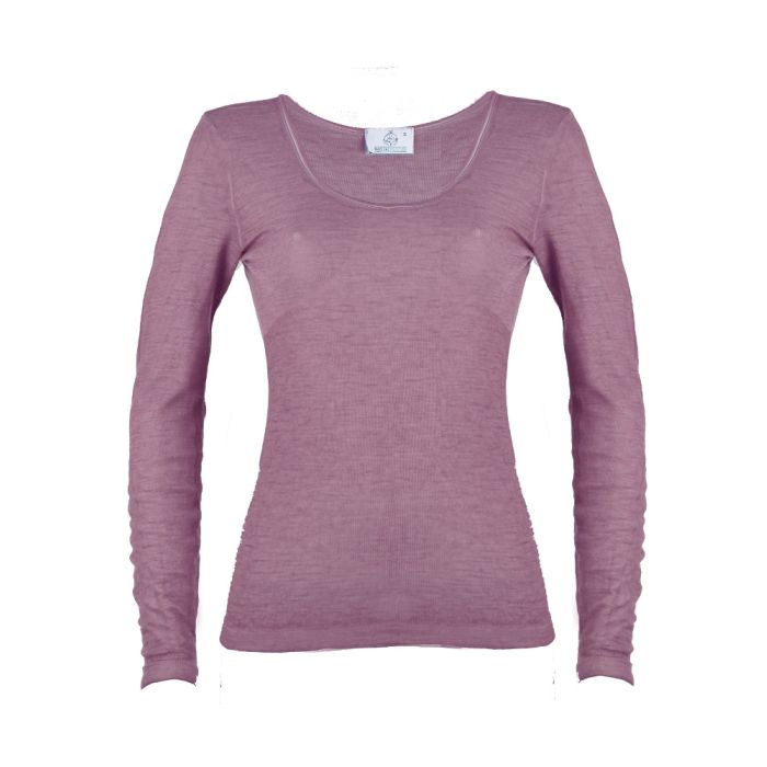 Wolle-Seide Langarm Shirt RUGIADA ML pflanzlich gefärbt von Madiva Ecofuture®