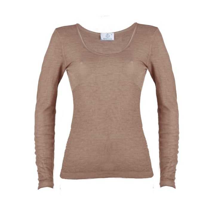 Wolle-Seide Langarm Shirt RUGIADA ML pflanzlich gefärbt von Madiva Ecofuture®