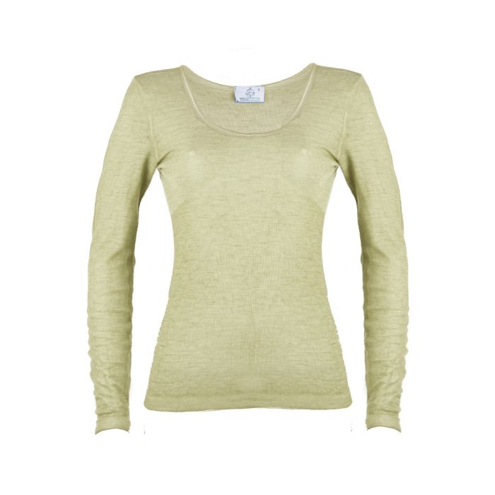 Wolle-Seide Langarm Shirt RUGIADA ML pflanzlich gefärbt von Madiva Ecofuture®