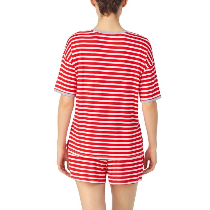 Viscose Sommerpyjama NEW YORK ENERGY rot-weiß von DKNY Sleepwear