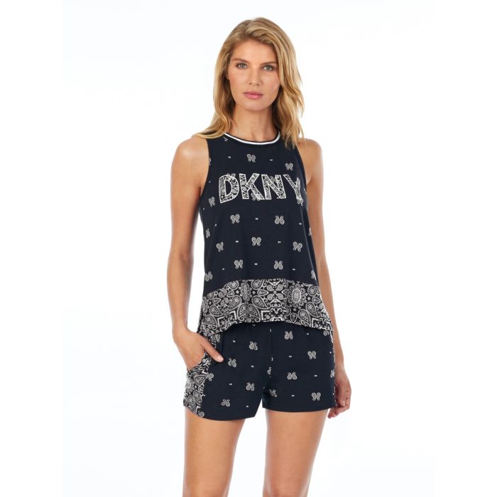Sommerpyjama VINTAGE FRESH schwarz-weiß von DKNY Sleepwear