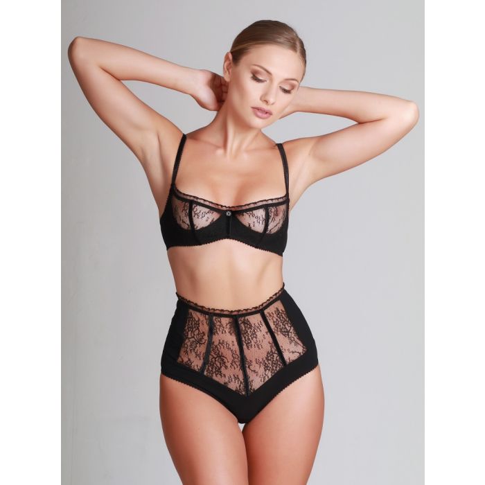 Spitze Balconette-BH schwarz von Prelude Milano