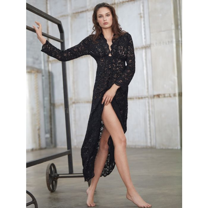 Spitze Loungekleid LOGAN 74 schwarz von Pain de Sucre Suggest