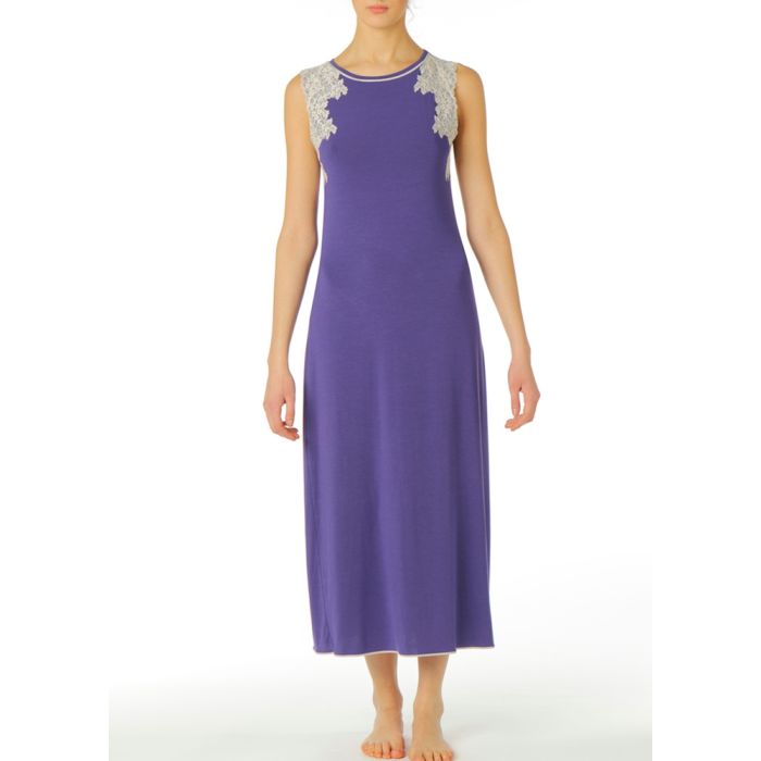 Negligee lang ZOE blau-lila aus Modal von Imec