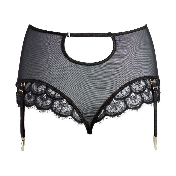 Spitze Taillenslip mit Strapsen DIANA schwarz von Diamor