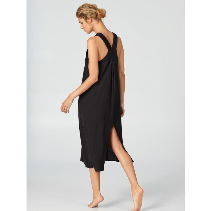 Strandkleid lang APRIL BLOOMS schwarz von Donna Karan Sleepwear