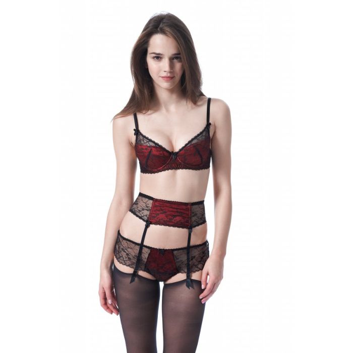 Seide Strapsgürtel ZOOM mit Spitze von Mimi Holliday