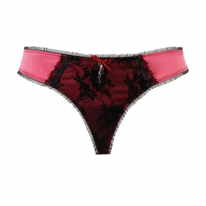 Stretch-Satin String ANGELICA fuchsia-pink von Escora