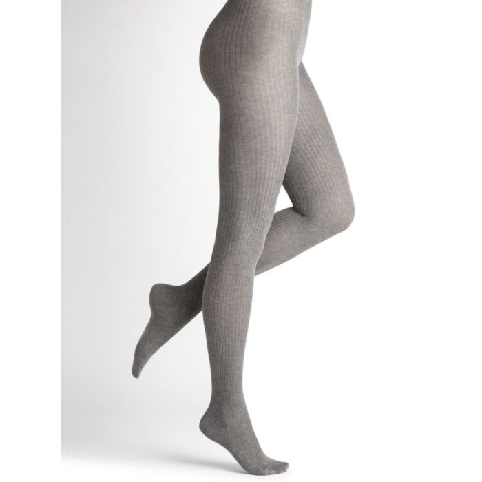 Ripp-Strumpfhose CASHMERE SILK mit Baumwolle von Bleuforêt