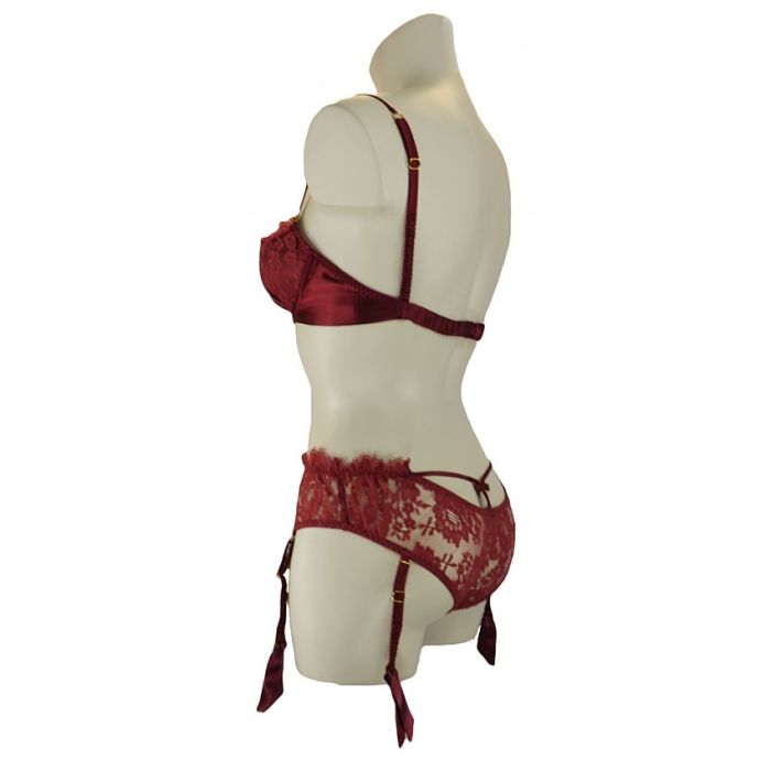 Spitze Straps-Slip TEASE SUSPENDER BRIEF von Shell Belle Couture