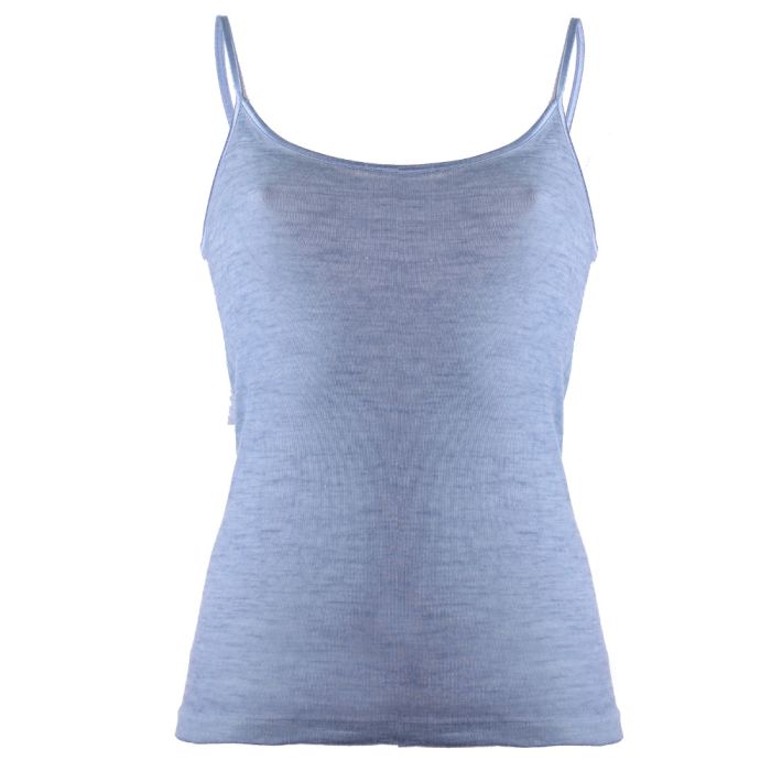 Wolle-Seide Spaghetti Top RUGIADA S/S pflanzlich gefärbt von Madiva Ecofuture®