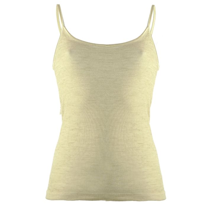 Wolle-Seide Spaghetti Top RUGIADA S/S pflanzlich gefärbt von Madiva Ecofuture®