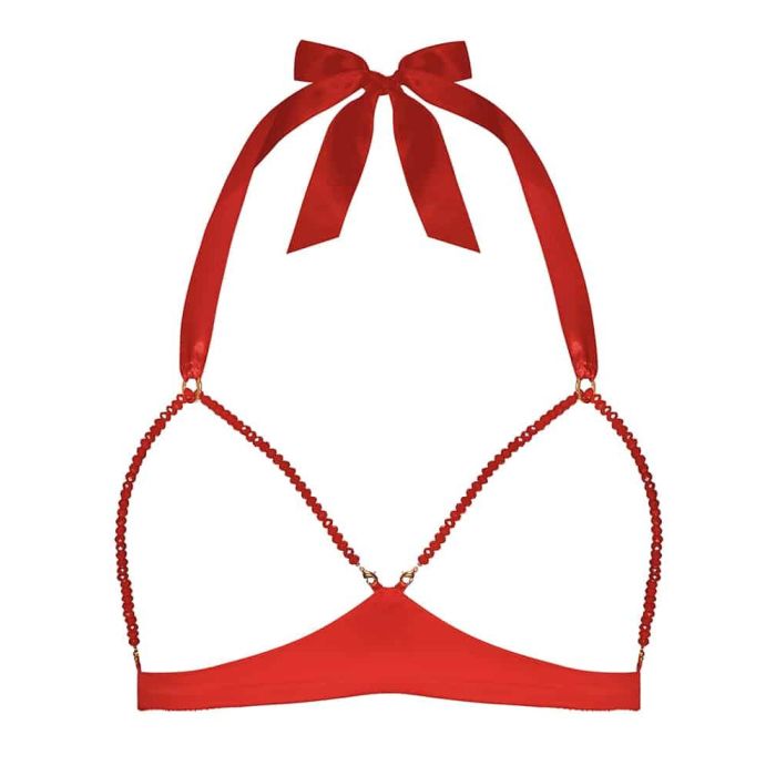 Ouvert Triangel-BH GEISHA SG mit Schmuck-Kristallen von Cadolle