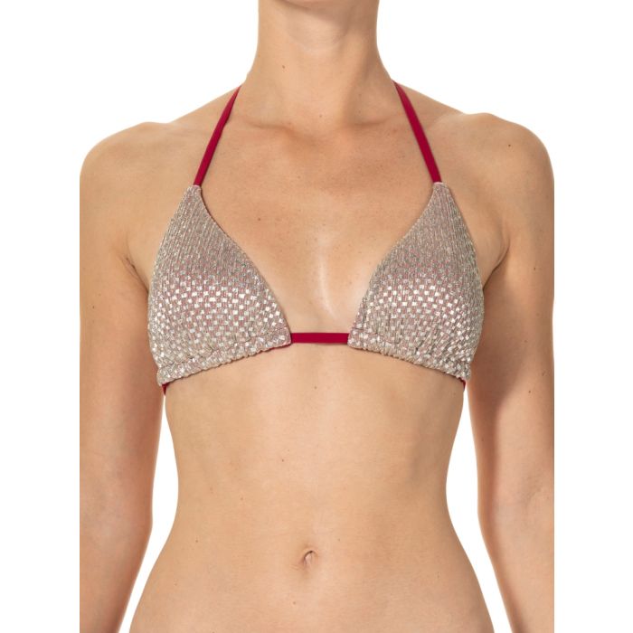 Triangel-Bikini ISLAND gold-purpur von Ritratti Mare