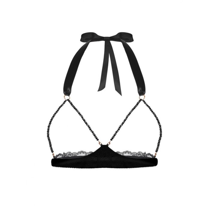 Ouvert Triangel-BH GEISHA SG mit Schmuck-Kristallen von Cadolle
