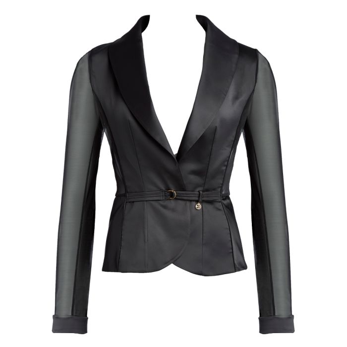 Chiffon Blazer VIOLA schwarz von Diamor