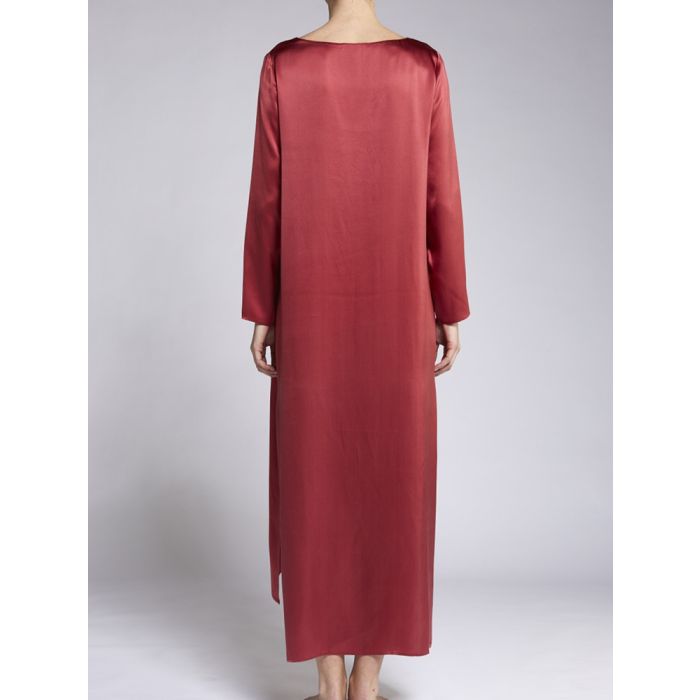 100% Seide Nachtkleid VIOLETTA rot von Vivis