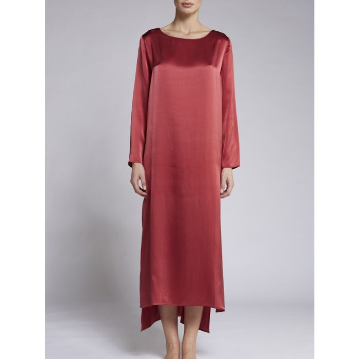 100% Seide Nachtkleid VIOLETTA rot von Vivis
