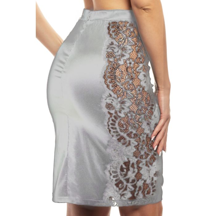 Satin Lingerie Rock MARLENE mit Spitze von Prelude Milano