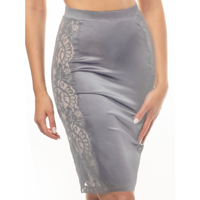 Satin Lingerie Rock MARLENE mit Spitze von Prelude Milano