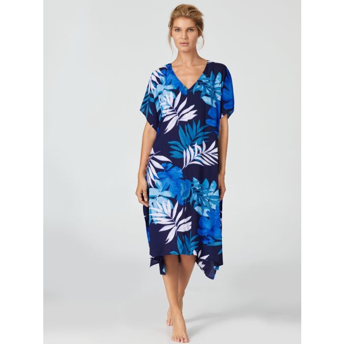 Viscose Kaftan ESCAPE blau von Donna Karan Sleepwear