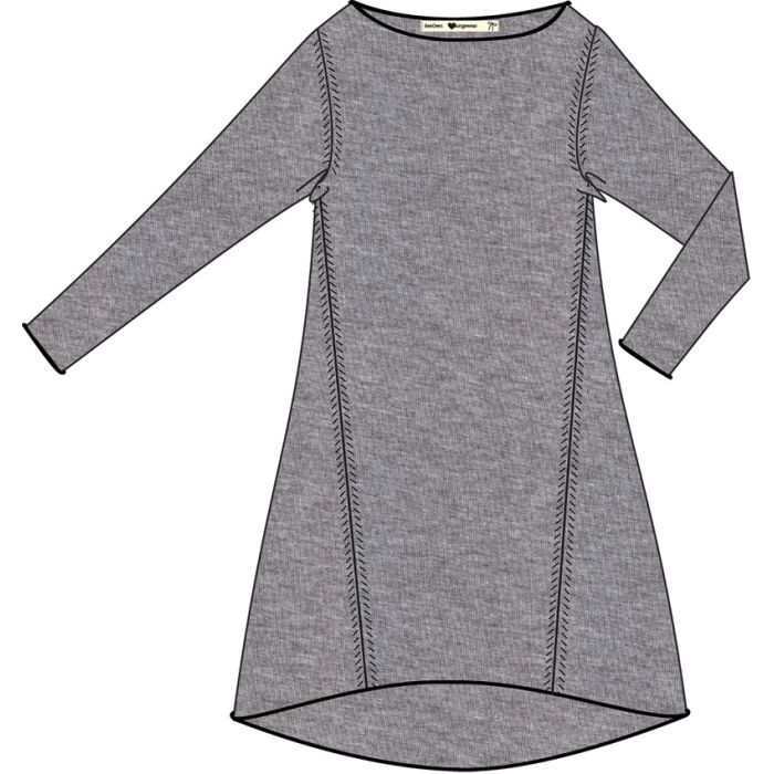 Wolle-Longshirt COSY LABEL DRESS von Bee Dees
