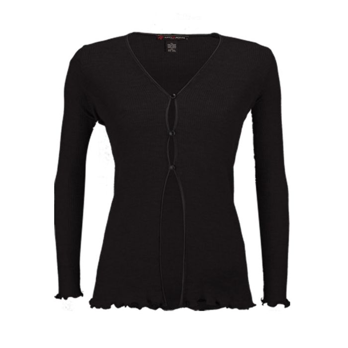 Merinowolle-Seide CARDIGAN gerippt von Artimaglia