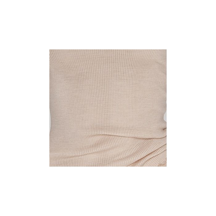 Wolle-Seide- T-SHIRT gerippt mit Spitze BORACAY von Gattina