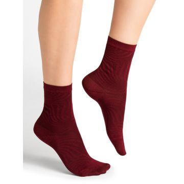 Damen Seidensocken Streifenmuster aus 74% Seide von Bleuforêt