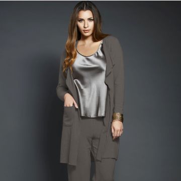 Kuschel-Baumwolle Morgenmantel / Jacke CASUAL von GATTINA