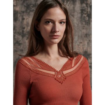 Merino Wolle-Seide LANGARMSHIRT von Oscalito