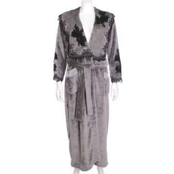 Warmer Hausmantel FREDA lang von Marjolaine