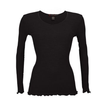 Merinowolle-Seide LANGARM SHIRT gerippt von Artimaglia
